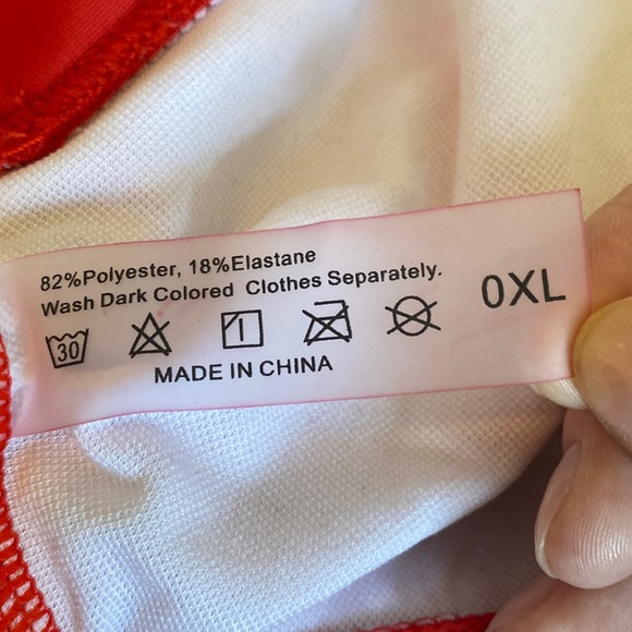 Red Ruffle Bikini 0X - Picture 7 of 7